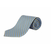 Dunhill 登喜路浅蓝色时钟图案绅士领带 