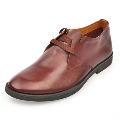 U.S.POLOASSN. 美国马球协会男士透气耐磨欧版商务休闲红棕色皮鞋 C551180  